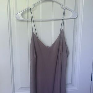 Knee length suede dress